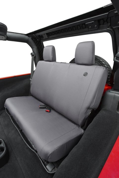 Bestop Seat Covers for 2007-2017 WRANGLER, 2018 WRANGLER JK - 2928209 Cover, Second Row, Bench, 600-denier, Charcoal, Jeep, Each