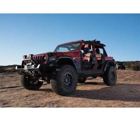 Bestop HighRock 4x4 Element Doors for 2020-2025 GLADIATOR, 2018-2026 WRANGLER - 5174101 Doors, Element, Rear Driver and Passenger Side, Steel Lower Half, Matte Black, Jeep, Pair
