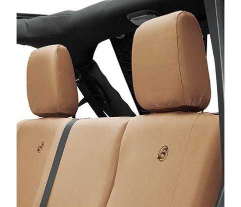 Bestop Seat Covers for 2018-2024 WRANGLER - 2929204 Cover, Rear, Tan, Jeep 2018-19 Wrangler JL 2-door Fits Factory Rear Seat, Each