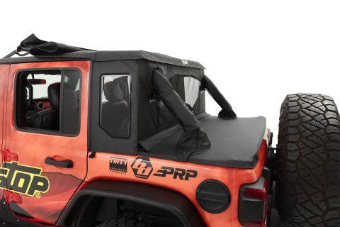 Bestop Trektop Halftop Accessory Kits for 2018-2024 WRANGLER - 8010017 Soft Tops, Accessory, Black Twill, Jeep, JL, 4-Door, Kit
