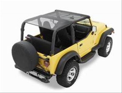 Bestop Safari Header Bikini Tops 5253111 Soft Top, Bikini, Mesh, Black, Jeep, Each
