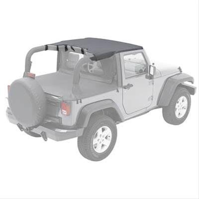 Bestop Header Bikini Tops for 2007-2017 WRANGLER, 2018 WRANGLER JK - 5258635 Soft Top, Bikini, Polymer Cloth, Black Diamond, Jeep, Each