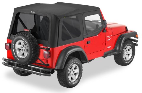 Bestop Replace-A-Tops for 2003-2006 WRANGLER - 5112935 Soft Top, Replace-A-Top, Polymer Cloth, Black Denim, Tinted Windows, Jeep, Each
