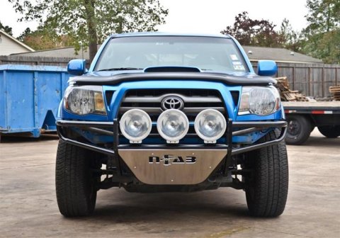 N-FAB Full Replacement R.S.P. Front Bumpers for 2005-2015 TACOMA - T053RSP Bumper, R.S.P., Front, Tube Style, Steel, Black Powdercoated, Toyota, Each