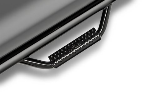 N-FAB Nerf Steps for 2011-2018 1500, 2019-2023 1500 CLASSIC, 2009-2010 RAM - D0968RC Step Bars, Bars, Wheel 2 Wheel, Steel, Black Powdercoated, 3 in. Diameter, Dodge, Ram, Pair