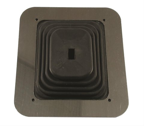 Mr. Gasket Shifter Boots 1652 Boot, Large Square, Black, Rubber, 6.500 in. x 5.250 in., Each