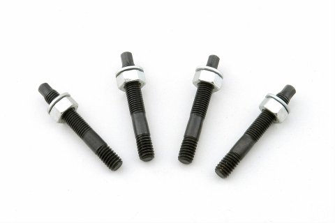 Mr. Gasket Carburetor Studs 6346G Studs, Bullet Tipped, Steel, Black Oxide/Cadmium Nuts-Washers, 5/16 in.-18, 2 in. Length, Set