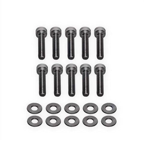 Mr. Gasket Valve Cover Bolt Kits 68502BG Bolts, Cover, Black, M6 x 1.0 Thread, Allen Head, 1.100 in. U.H.L., Set of 20