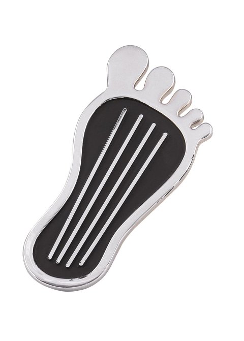 Mr. Gasket Deluxe Custom Pedal Pads 9645 Pad, Gas, Aluminum, Chrome/Black, Automatic, Manual Transmission, Universal, Each