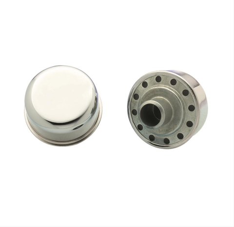 Mr. Gasket Chrome Valve Cover Breathers 9810 Oil Breather/Filler Cap, Push-On Style, 2.75 in. Diameter., 2.45 in. Height, Plain Plated, Each