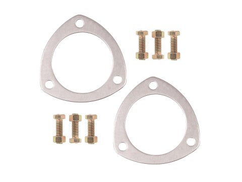 Mr. Gasket Aluminum Collector Gaskets 7420G Exhaust Gaskets, Collector, Soft Aluminum, 2.50 in. Diameter, 3 Bolt Holes, Pair