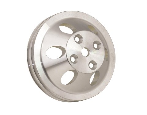 Mr. Gasket Billet Style Aluminum Water Pump Pulleys 5315 Pulley, V-Belt, 2-Groove, Aluminum, Chevy, Oldsmobile, Small Block, V8, Each