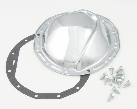 Mr. Gasket Chrome 12 Bolt GM 8.875 Inch Differential Cover 9894 Cover, Steel, Chrome, GM, 12-Bolt, Passenger Car, Each