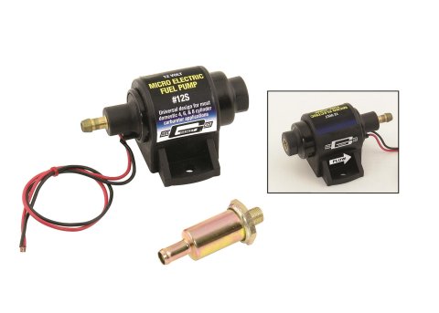 Mr. Gasket Micro Electronic Fuel Pumps 12S Pump, Filter, Electric, Carburetor, Domestic, Gasoline, 4-7 psi., 35 gph., Each