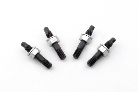 Mr. Gasket Carburetor Studs 6345G Studs, Bullet Tipped, Steel, Black Oxide/Cadmium Nuts-Washers, 5/16 in.-18, 1 1/2 in. Length, Set