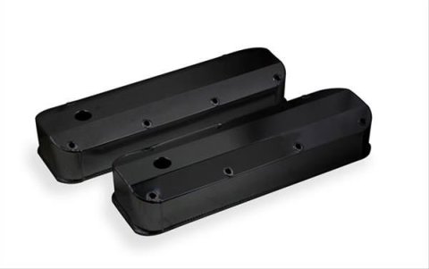 Mr. Gasket Aluminum Valve Covers 6880BG Covers, Tall, Fabricated Aluminum, Black Powdercoated, Ford, 429, 460, Pair