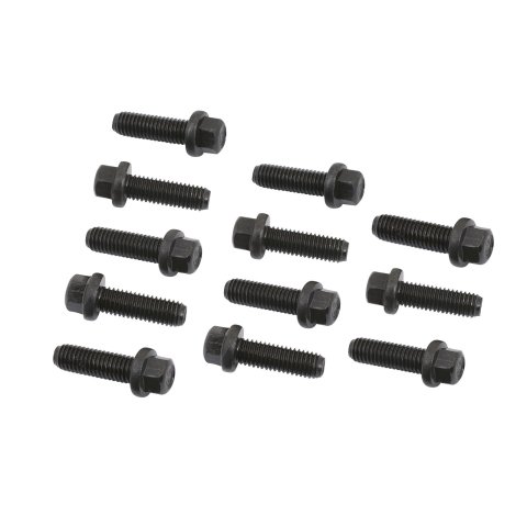 Mr. Gasket Header Bolts 918G Bolts, Hex Head, 8mm x 1.25 Thread Size, Steel, Black Oxide, 0.984 in. Underhead Length, Chevy, Small Block LS, Set of 12