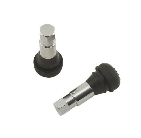 Mr. Gasket Chrome Tire Valves 1955MRG Valve Stems, Short, Rubber, Sleeve, Pull-Through, Stems, Valve Caps, Pair