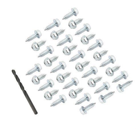 Mr. Gasket Tire Screw Kits 4318 Rim Screws, Cadmium Plated, .250 in. Diameter x .750 in. Long, with 3/16 in. Drill Bit, Set of 35