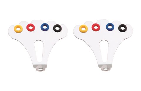 Mr. Gasket Wire Looms and Divider Kits 9751 Ignition Separator, with Short Chrome Stand, 7mm/8mm Wires, 4-Wire, Pair