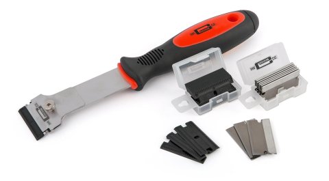 Mr. Gasket Non-Marring Scrapers 33270G Scraper, Plastic Blades, Metal Blades, Rubber Handle, 1.5 in. Blade Width, 9 in. Overall Length, Each