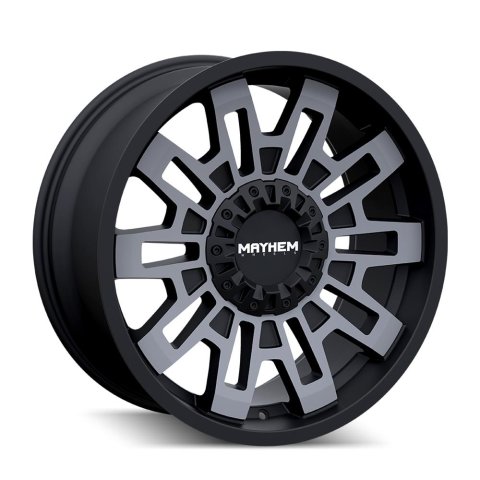Mayhem Cortex 8113 Matte Black Wheels with Dark Tint 8113-2170TM MAYHEM CORTEX MATTE BLACK W/MACHINED DART TINT 20X10 8-170 -19MM 125.2MM