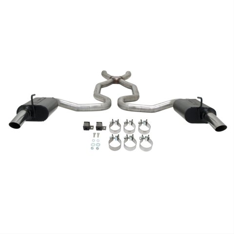 Flowmaster Force II Exhaust Systems 817695 System, II, Crossmember Back, Dual, Stainless Steel, Natural, Rear Exit, Chevy, 327, 350, 427