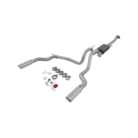 Flowmaster Force II Cat-Back Exhaust Systems 818147 System, II, Cat-Back, Stainless Steel, Natural, Split Rear Exit, Polished Tips, Ford, Kit