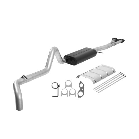 Flowmaster American Thunder Exhaust Systems 17287 System, Thunder, Cat-Back, Steel, Aluminized, Heat Shield, Chevy, GMC, Pickup, 5.7L