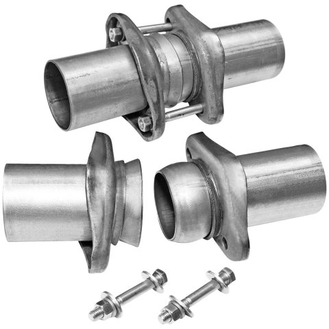 Flowmaster Ball Flange Kits 15938 Exhaust and Socket Flange, Steel, 2.50 in. I.D. Collector, 2.50 in. I.D. Pipe, Kit