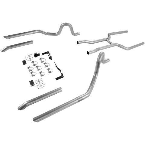 Flowmaster Pipe Kits 17107 Exhaust System, Header-Back, Steel, Aluminized, H-Pipe, Buick, Chevy, Oldsmobile, Pontiac, A-Body, Kit