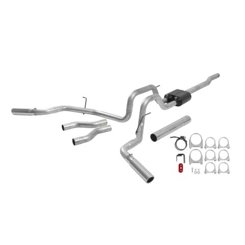 Flowmaster American Thunder Exhaust Systems for 2004-2008 F-150, 2004 F-150 HERITAGE, 2006-2008 MARK LT - 17417 System, Thunder, Cat-Back, Steel, Aluminized, Polished Stainless Tips, Ford, 4.6, 5.4L, Kit