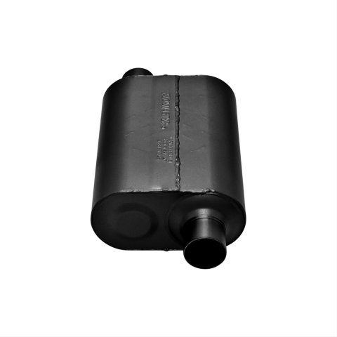 Flowmaster Super 40 Series Delta Flow 409 Stainless Steel 2.5 Inch Muffler 852548 Muffler, Series, Oval, Stainless, Offset in. Inlet/Outlet, 13.5 in. Case Length, Each