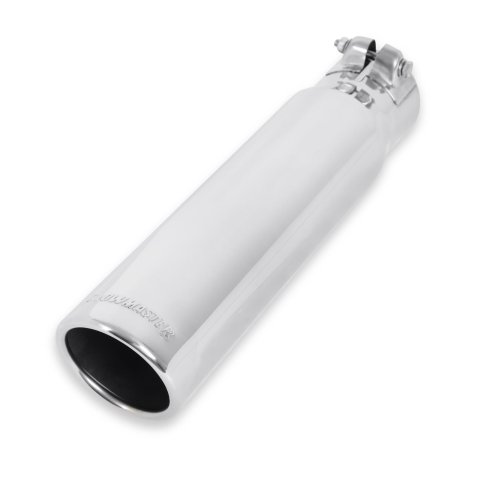 Flowmaster Round, Polished 2.50 Inch Exhaust Tip 15361 Tip, Stainless, Polished, Slant/Rolled Edge, 2.5 in. Inlet, 3 in. Outlet, 12 in. Long, Each