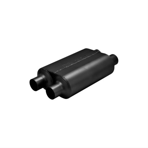 Flowmaster Super 40 Series Delta Flow 409 Stainless Steel 2.5 Inch Muffler 8525454 Muffler, Series, Oval, Stainless, Dual Offset in. Inlet/Outlet, 13.5 in. Case Length, Each