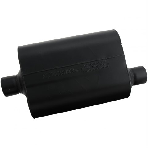 Flowmaster Super 40 Series Delta Flow Steel 2.5 Inch Muffler 952547 Muffler, Series, 2 1/2 in. Inlet/2 1/2 in. Outlet, Steel, Black, Each