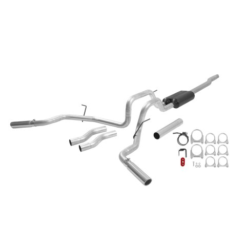 Flowmaster Force II Exhaust Systems for 2004-2008 F-150, 2004 F-150 HERITAGE, 2006-2008 MARK LT - 17418 System, II, Cat-Back, Steel, Aluminized, Polished Stainless Tips, Ford, 4.6, 5.4L, Kit