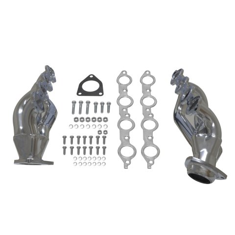 Flowmaster Scavenger Series Elite Headers 814123 Headers, Elite, Shorty, Stainless, Polished Ceramic Coated, Cadillac, Chevy, GMC, Hummer, Pair