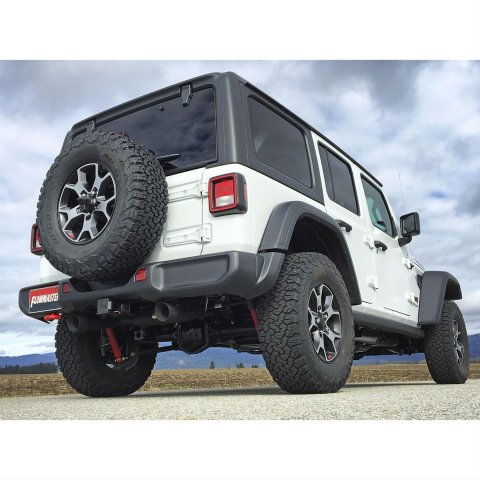 Flowmaster Outlaw Series Exhaust Systems 817803 System, Outlaw, Axle-back, Stainless Steel, Black Ceramic coated Muffler/Tip, DOR, Mod/Aggressive Sound, Jeep Wrangler JL, Kit