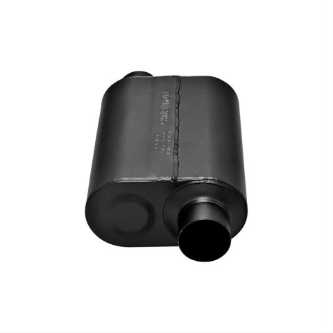 Flowmaster Super 40 Series Delta Flow 409 Stainless Steel 3 Inch Muffler 853048 Muffler, Series, Oval, Stainless, Offset 3.0 in. Inlet/Outlet, 13.5 in. Case Length, Each