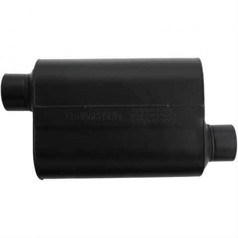 Flowmaster Super 40 Series Delta Flow Steel 3 Inch Muffler 953048 Muffler, Series, in. Inlet/3 in. Outlet, Steel, Black, Each