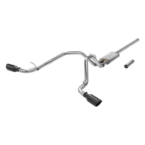 Flowmaster FlowFX Exhaust Systems for 2009-2013 SIERRA 1500, SILVERADO 1500 - 717822 System, Cat-back, FlowFX, 409 Stainless Steel, 4.50 in. Black Ceramic Tips, Dual Exit, Chevrolet, GMC, 5.3L, Kit