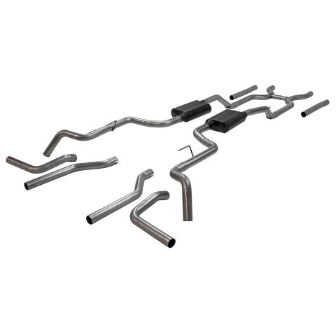 Flowmaster American Thunder Exhaust Systems for 1963 1000 SERIES, 1963-1966 C10 PICKUP - 817937 System, Thunder, Header-Back, 409 Stainless Steel, 1963-66 Chevy/GMC, C10, Long and Short Bed, Straight /Side/Down Outlets, Kit
