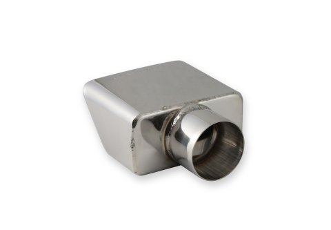 Flowmaster Rectangular, Polished 2.50 Inch Exhaust Tip 15354 Tip, Single, Weld-on, Stainless, Polished, 2.5 in. Inlet I.D., 3.0 x 5.5 in. Outlet, Each