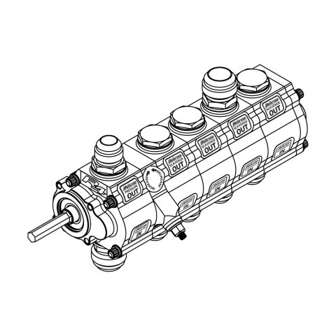 Peterson Fluid Systems Oil Pumps 04-5096-HEX 5 Stage oil pump 1.4 psi, 1.4 scavenge w/ hex