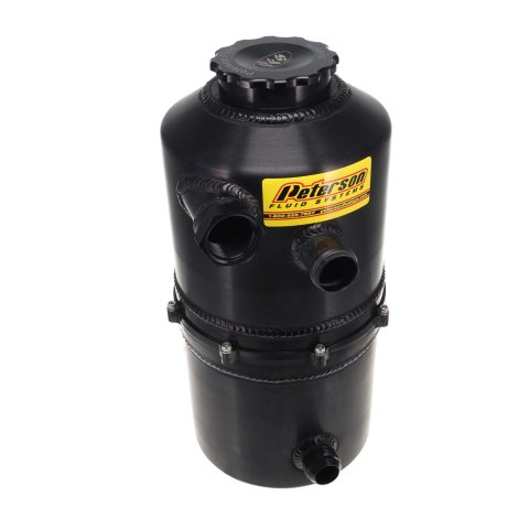 Peterson Fluid Systems Oil Tanks 08-0785-BLK Black 2.3 Gallon Tank Black Single Scavenge Return