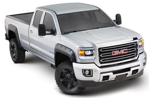 Bushwacker BOSS Pocket-Style Fender Flares 40943-02 Flares, Pocket Style, Front and Rear, Black, Dura-Flex Thermoplastic, GMC, Set of 4