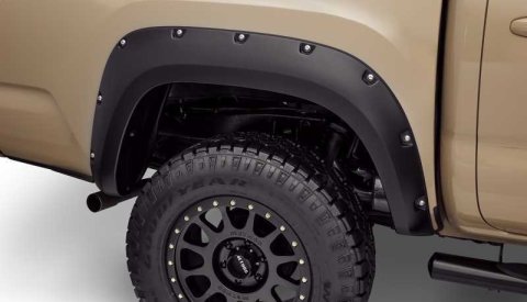 Bushwacker Pocket-Style Fender Flares 30048-02 Flares, Pocket Style, Rear, Dura-Flex Thermoplastic, Black, Toyota, Pair