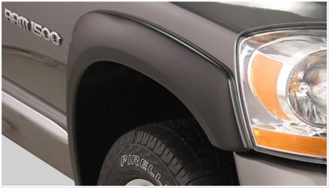 Bushwacker OE-Style Fender Flares 50023-02 Flares, OE Style, Front, Black, Dura-Flex Thermoplastic, Dodge, Pair