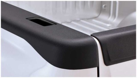 Bushwacker Ultimate Bed Rail Caps 48522 Caps, Ultimate, Smooth, Plastic, Matte Black, Stake Hole Pockets, Chevy, Pair